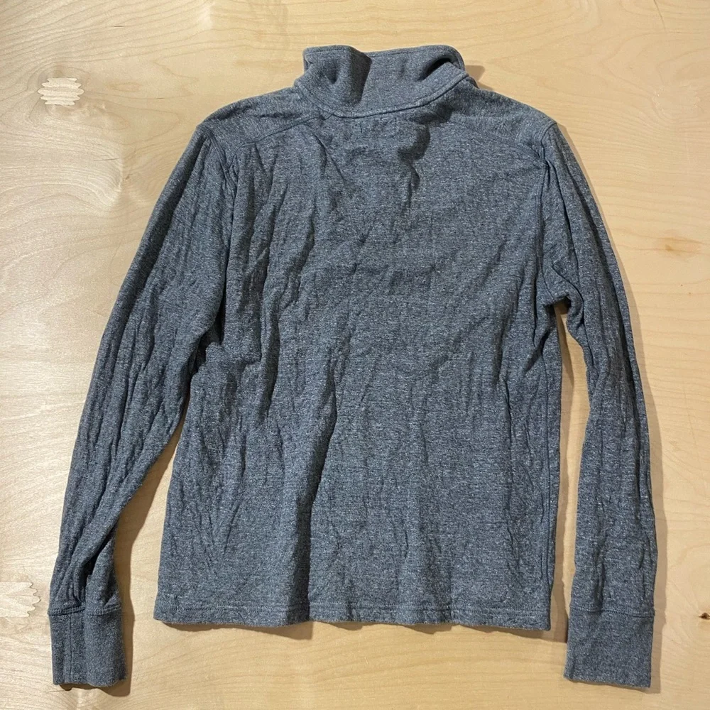 J. Crew Charcoal Long Sleeve Three Quarter Zip Sweater Medium (OP)